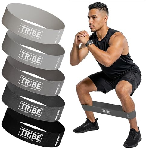 Fabric Resistance Bands for Working Out, 5-Band Set for Legs and Glutes