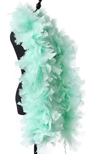 CTLH20 2 Meter brauner Truthahn-Federboa, großer, Flauschiger Federschal für Cosplay, 200 g, Kostüm, Kleidung, Dekoration, Plume Boas, 14,2 Meter
