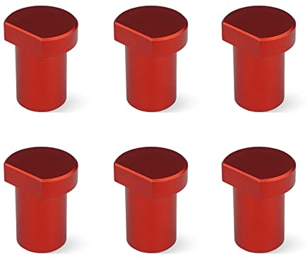6 Stück Spannbacken zum Flachspannen I Aluminiumlegierung Bankklemme zum Flachspannen an Allen Tischen mit 19-mm-Bohrungen (19 mm, rot)