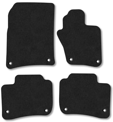 VW Touareg (2010-2018) Carpet Car Mats | Black Edge Trim Tailored Fit Floor Mats Full Coverage Protection Accessories Easy Clean Anti Slip Made in the UK
