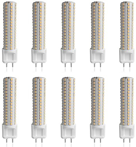 RYTM (Pack of 10) G12 LED Bulb 15 Watt 1500 Lumens Dimmable G12 Light Source G12 Bi-Pin Base LED Corn Light Bulb (150 Watt Halogen Equivalent), 10% - 100% Brightness Adjustment (Daylight White 6000k
