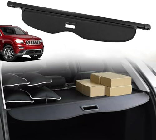 Auto Einziehbarer Laderaumabdeckung Kofferraum für J.e.e.p Grand Cherokee 2011-2018, Schwarz Schutz Der Privatsphäre Abdeckung Hutablage Cargo Cover, Ausziehbar Kofferraumabdeckung Rollo