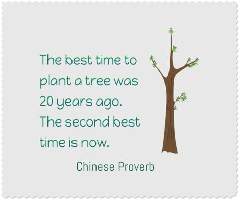 2 x 'Best Time To Plant A Tree' Microfibre Lens/Glasses Cleaning Cloths (LC00027200)