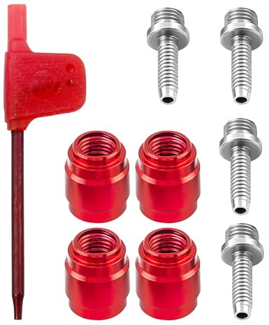 4 Sets Bike Oil Olive Insert Disc Brake Connecting Insert Kit for Avid Sram Bicycle Hydraulic Hose Fitting Insert Tool Disc StealthamaJig Brake Hose STEALTH-A-MAJIG Quick Install with T8 Spanner