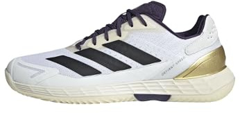 Adidas Uomo Defiant Speed 2 Tennis Shoes, Ftwr White/Core Black/Aurora Plum, 48 EU