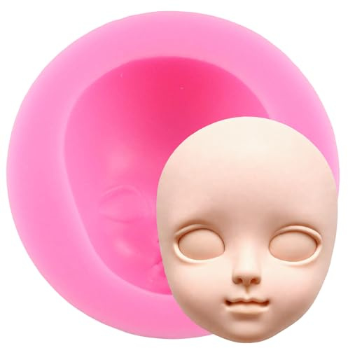 XMOLDNMS Human Face Silicone Mould Baby Face Chocolate Fondant Moulds for Cake Decorating Cupcake Topper Gum Paste Candy Polymer Clay