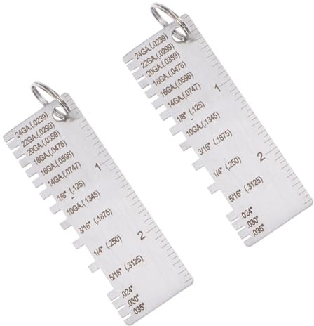 GETAJGHSD 2pcs Thickness Gauge for Sheet Metal Inspection Tool Precise Measuring Device for Weld Read Design and Compact