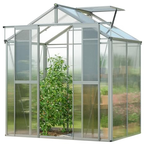 GFP Invernadero Picco 2 Estructura de Aluminio 179 x 133 cm Placas de policarbonato de 6 mm