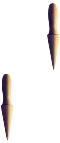 ULTECHNOVO 2pcs Ergonomic Handle Ice Cone Making Tool Wooden Ice Cone Mold Cake Mould Home Baking