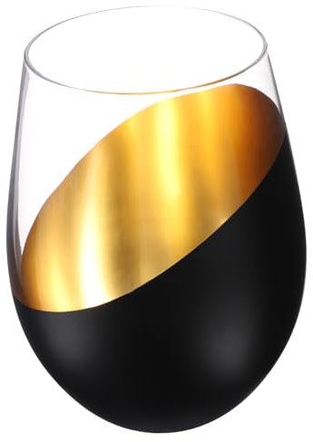 ULTECHNOVO Bicchiere da Vino Senza Stelo Bicchiere da Whisky Trasparente Decorazioni per Compleanni Feste Ufficio caffè Freddo tè Freddo Vino Rosso