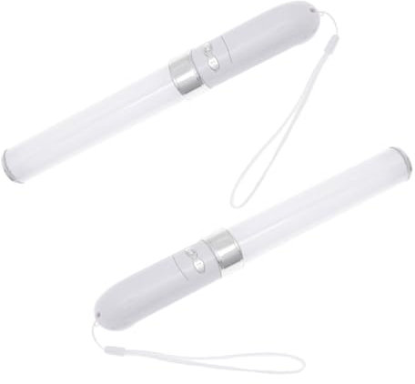 HAWILLOSCH Led Leuchtstäbe 28cm 2 Stück Wiederverwendbare Party Leuchtstäbe Mit Knopflicht Konzert Jubelstäbe Kunststoffbatteriebetrieben Für Weihnachten Festival Silvester
