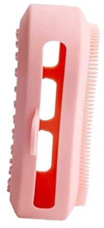 Spazzola Manuale per Pulizia del Viso in Silicone Rosa | Esfoliante Delicato, Massaggio Facciale, Formato Travel-friendly per Casa e Viaggio