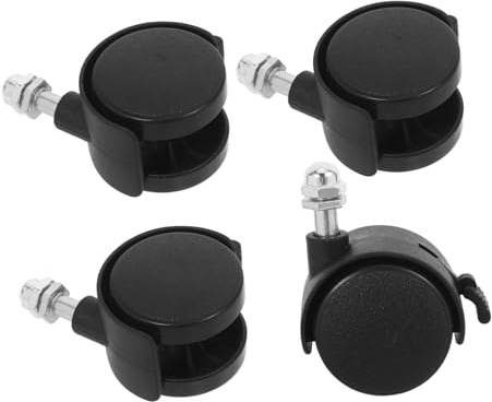 CIYODO Ruedas Giratorias De Plástico Para Calefactor Eléctrico Tornillo De 8 Mm, Set De 4 Unidades Freno, Compatibles Muebles, Carritos y Asientos De Baño, Accesorio Para Radiadores De Aceite