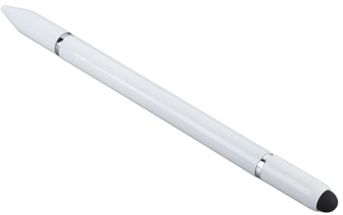 Generic Penna Touch Capacitiva, Penna Touch Precisa con Calendario Digitale 3 in 1 Punta Morbida in Silicone per Disegnare (WHITE)