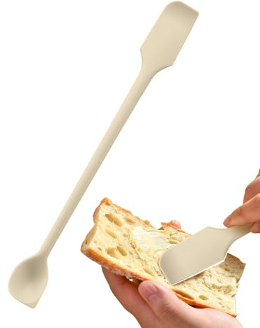 Spatula - Double-Headed Silicone Jar Scraper | Long Handled Silicone Jar Spatula for Makeup Narrow Bottle Supplies for Cooking Baking Spreading Mixing, Scraping Sauces Batters and Condiment