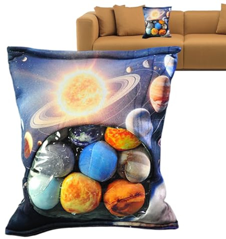 Generico Spatial,Coussin en Peluche Doux rembourré,Ensemble de avec Huit planètes Espace - pour garçons et Filles, Salon, Chambre d'enfant, Salle de Jeux, canapé, étude Bureau Maison