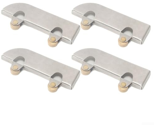 Edelstahl-Riemenscheiben-Set, 4 Stück, 5 mm, für Schiebetüren, Laufrollen mit langlebigen, rostbeständigen Lagern (Kupferrad)