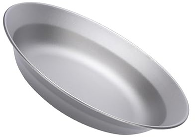 RASTKY Bols et Assiettes de Camping Empilables en Métal, Vaisselle Réutilisable pour le Camping, la Randonnée, Passe au Lave-vaisselle pour les Activités de Plein Air en Famille, Gris argenté (850ml)