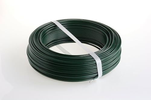 Filo tensione plastificato verde Ø 3,2 mm acciaioso, matasse 50/100 / 200 m per recinzione – FENCESHOP (100 m)