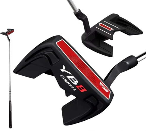 Golfklubba putter för högerhänta golfare män golf tryckstång med pil siktlinje stabil låg tyngdpunkt hög förlåtelse golfklubb (svart)
