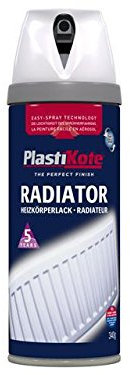 Plasti-kote Radiator Twist & Spray Gloss White 400ml