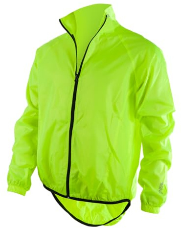 O'NEAL | Mountainbike-Regenjacke | Mountainbike MTB Downhill BMX | Wasserabweisend & atmungsaktiv, Elastische Bündchen, Reflektierender Print | Breeze Rain Jacket | Erwachsene | Neon-Gelb | Größe M