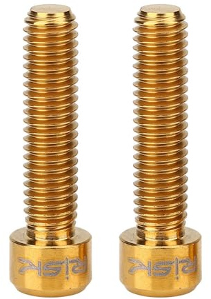 Bnineteenteam 2Pcs Titanium Alloy Bicycle Disc Brake Caliper Screw Bolts M6 X 25mm Bolts Screws for Mountain Bike