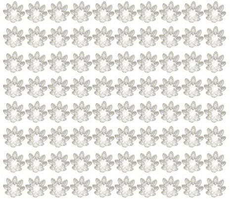 Milisten 500 stücke perlenkappen Lotus Form perlen abstandshalter Armband Halskette zubehör für DIY Handwerk schmuck Machen (Silber 10mm)