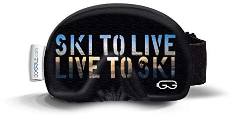 SOGGLE Ski goggles protective cover made of microfibre (one size), colour: text live to ski