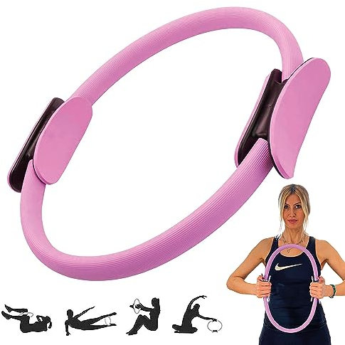 Winch Pilates Ring PRO | Premium-Qualität mit Weicher-Polsterung, Anti-Rutsch-Griff | Widerstandsring für Ganzkörpertraining, Yoga und Physiotherapie | Fitnessgerät für Heimtraining und Studio-Workout