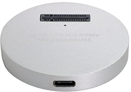 cablecc Adaptateur USB 3.1 USB-C vers NVME M-Key M.2 NGFF SSD Externe PCBA Adaptateur Vertical Type Argent