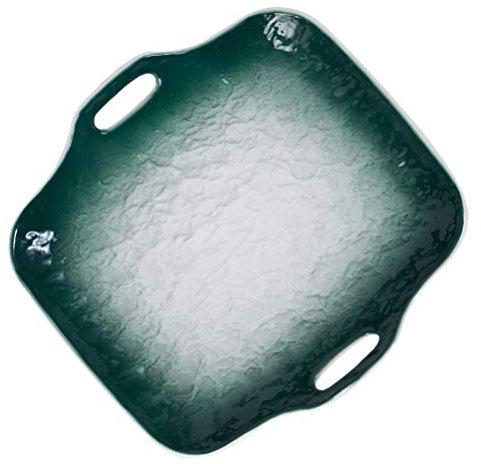 Cabilock Plat à four rectangulaire en céramique - Pour la cuisine, le gâteau, le dîner, le banquet et l'utilisation quotidienne - Vert