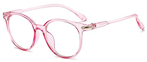 Suertree Blåljusfilter Myopia glasögon lätt närsynthet glasögon gångjärn mode avstånd glasögon för kvinnor 959 rosa – 0,5, -0.5x
