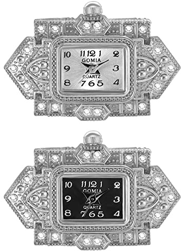 JewelryWe Ringuhr Damen Fingeruhr Analog Quarz Retro Geschnitzt Blumen Strass Edelstahl Verstellbar Ring Uhr Fingerringuhr Uhrenring mit Rechteckig Zifferblatt, Gold Silber