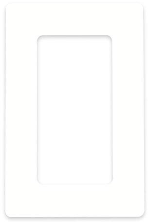 in-outdoorshop Tapetenschutz Tapetenschoner Dekorrahmen Wandschutz Rahmen Blende für Lichtschalter und Steckdose (weiß glänzend, 2-fach)