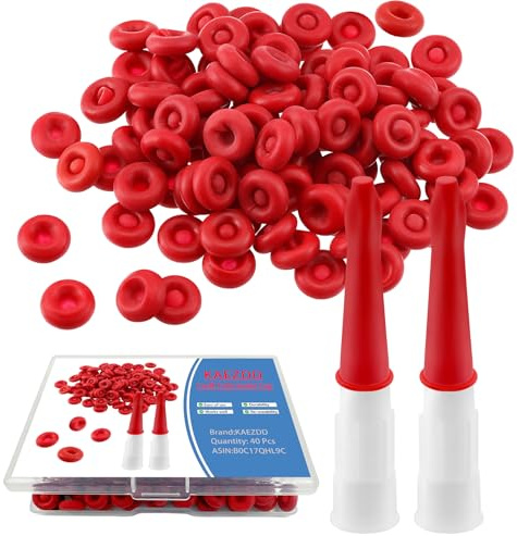 KAEZDD 40 Pcs Caulk Tube Sealer Caps, Caulking Gun Tip Caps, Caulking Tool Accessory, Caulk Sealer Saver for Open Caulking Tube Sealing and Preserving, with Storage Box for Easy Storage