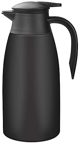 Webao Termo de 2 litros de acero inoxidable para café y té, color negro