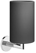 Gessi Ingranaggio, portabicchieri a muro, con tazza fissa nero opaco, 63808, Colorazione: cromo