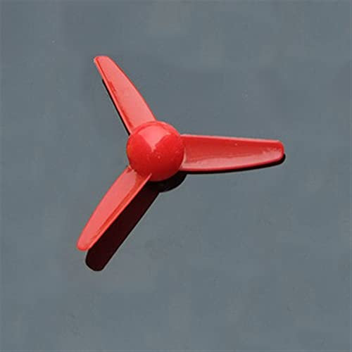 GTPBAO Energiewissenschaft 1 stück DIY. Modell Windmühle Propeller, 2 mm Loch 6 Farbe, K398 Kunststoff-DREI-Blade-Propeller, DIY. Flugzeugteile Motor-Projekte