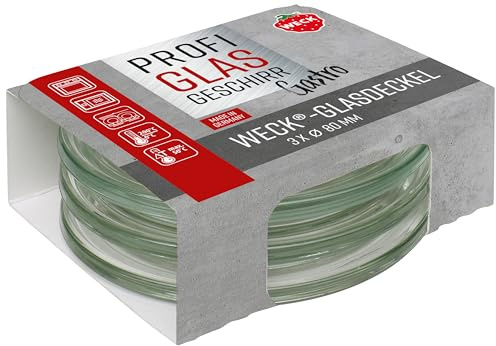 Weck 3er Set Gastropack 80 mm Gourmetdeckel (perfekte Kreationen, Backofengeeignet, Spülmaschinengeeignet, Stabilität, Gourmetgläser, Deckel) 76129