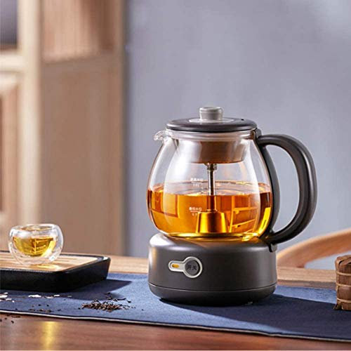 Bouilloire à thé en verre Deluxe, théière électrique, 600 W, 1 litre, fonction de réchauffage et protection contre l'ébullition à sec, sans BPA Efficency
