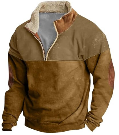 KONG JIMFAN Black Pullover Herren Bunt Digitaldruck Kapuzenpullover 3D-Druck Junge Geschenke Sport Oberteil Tunika Mit Schmetterlingsärmel Pulli Orange Italienische Mode Tunika(Light Brown,XXL)