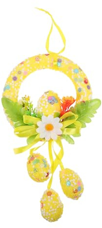 MAGICLULU 3st Ostereiergirlande Ostern Türhänger Osterei-dekorationsset Ostern Türschild Frühling Osterkranz Osterei Haustür Kranz Hängender Kranz Baum Dekorative Gegenstände Runden