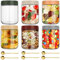 TEGOVE Set di 6 Barattoli di Vetro,500ml Vasetti Vetro,Barattoli Vetro,Barattoli Di Avena Notturna per Avena Notturna,Budino,Marmellata,Insalata,Yogurt,Overnight Oats Contenitore