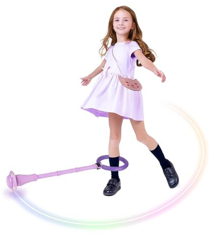 Anyingkai Blinkender Springring Fußkreisel, Swing Wheel mit Lichtrad, Blinkender Sprungball,Faltbarer Ankle Skip Ball,Jumping Ball and Skipping Rope,Sport Sprung (Lila)