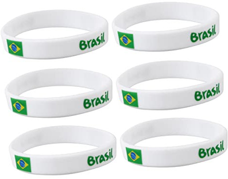 WOONEKY 5St Armband mit Landesflagge Bedruckt Sportsbracelet Armband Lederarmband silikonarmband Sport zubehör Basketball- Ohrringe für Männer Länderarmbänder Land-Silikon-Armband