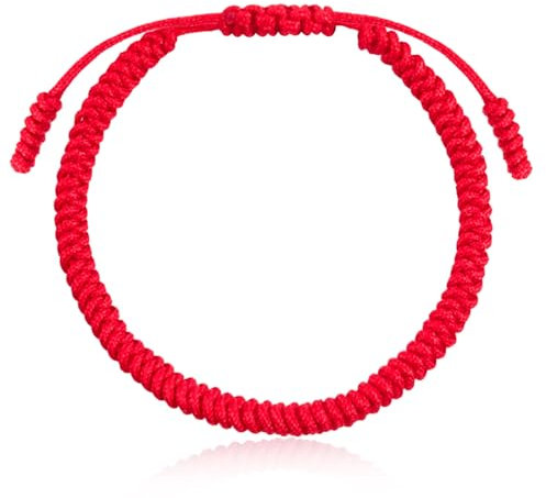 Schulkind Schultüte Füllung 2025-Rot Schwarz Tiefrot Armband für Damen, Glücksarmband (Red)