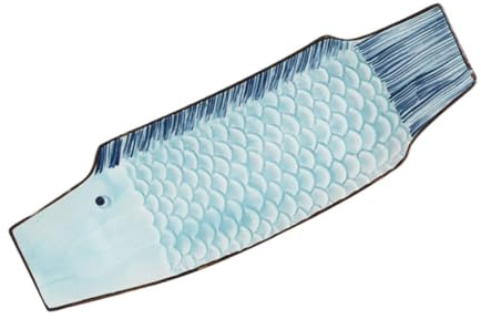 CIYODO Chic Sushi Dish Fish Shaped Serving Plate Light Sturdy Compact Party Food Platter