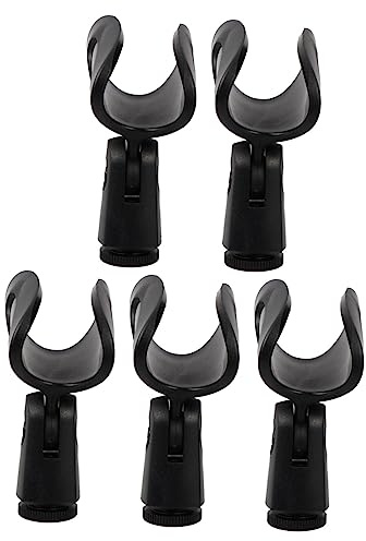 Abaodam Mikrofonklemmen Mikrofonhalter Klemme für Gewinde Mikrofonstativklemme Mikrofonhalterungsklemme Schwarz