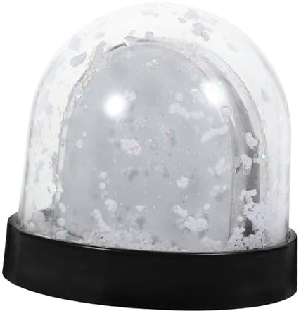 MUCKLILY 1stück Schneekugel Mit Fotoeinsatz Leere Schneekugel Für Kreative Für Weihnachten Geburtstage Hochzeiten Und -projekte Mit Schwarzem Aluminium-boden